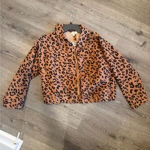 Umgee Leopard Print Jacket - Brown and Black